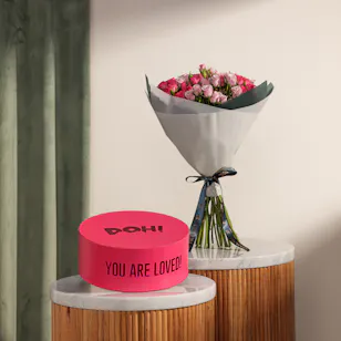 DOH! You Are Loved Small Blue Donut | Happiness Flowers 