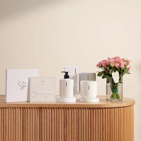 Waldorf Astoria Spa Soothing Vitamin K Facial Gift Voucher | Mubkhar Duo and Flower Vase