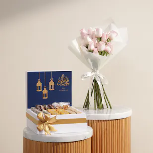 Le Chocolatier Dubai Eid Mubarak Sweets and Chocolate Box | Delightful Flowers