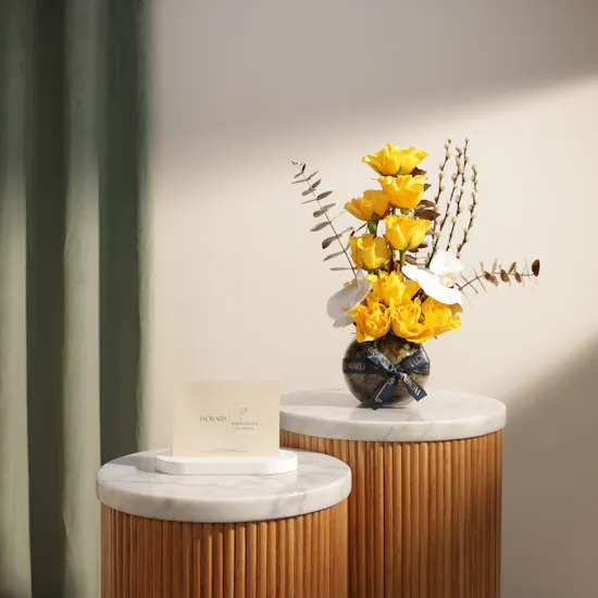 Body Focus Weekend Escape Package Voucher | Golden Garden Flower Vase