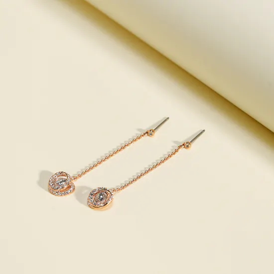 Swarovski Generation Rose Gold Tone Women's Earrings