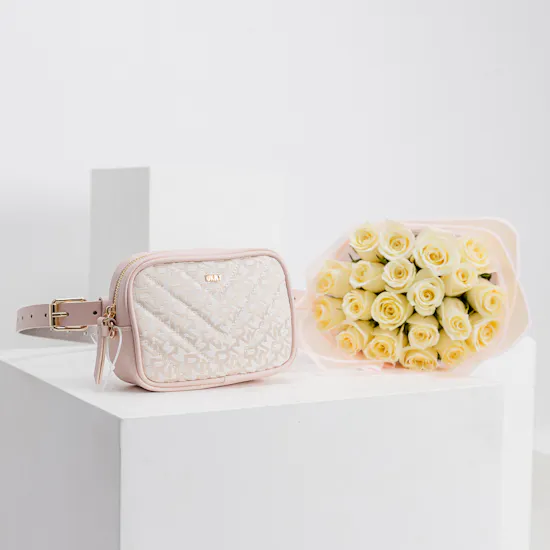 DKNY Pink Beltbag | White Rose