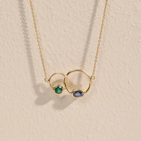 Siran by Iram Connected Gold Circles Necklace