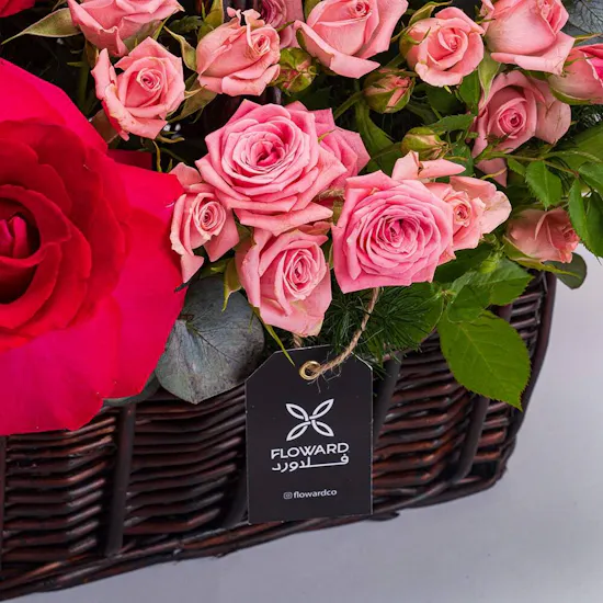 Pink Birthday Basket | 18 Flower
