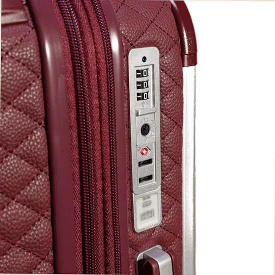Sumer 5-Piece Classic Burgundy Travel Set