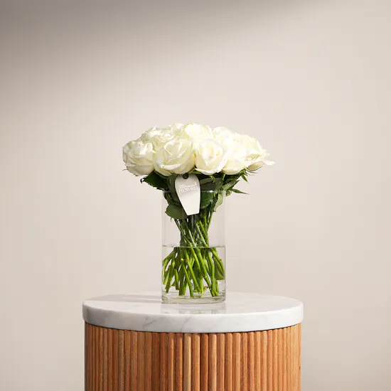 Ivory Bliss Rose Vase