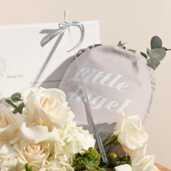 Nine Newborn Pillow Gift Box | Flowers