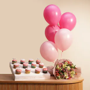 Helen's Bakery Baby Girl Cupcake | Festive Flowers Bouquet Helen's Bakery Baby Girl Cupcake | Festive Flowers Bouquet
