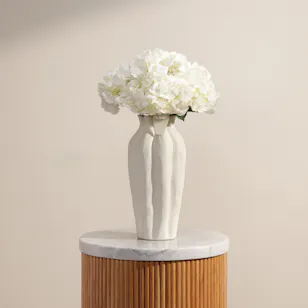 Pure White Hydrangea Vase