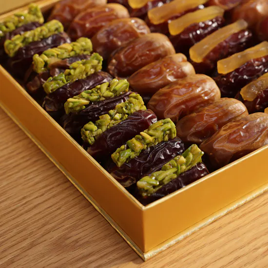 Bateel Gold Palm Rectangular Box Large | 1065gm