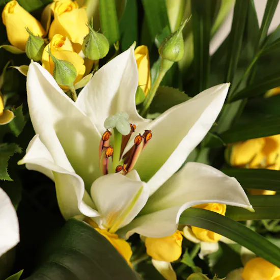 Golden Veil Flower Vase