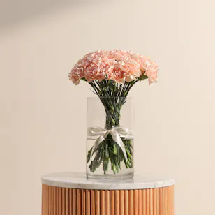 Vibrant Carnation Peach Vase