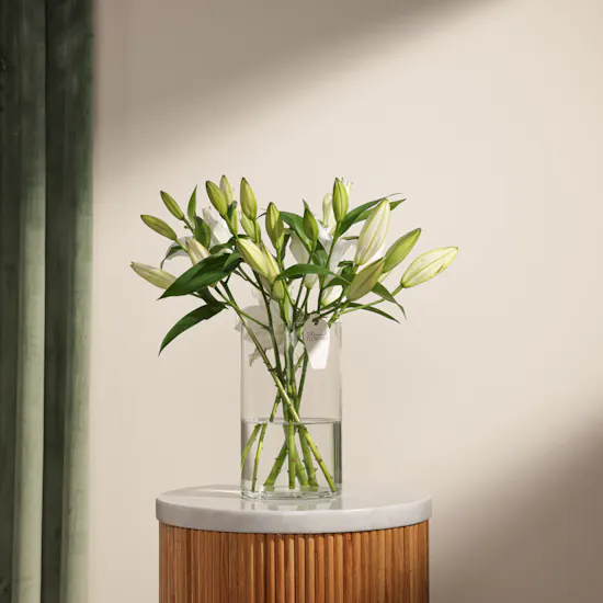 White Lilies | Glass Vase