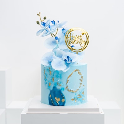 BLUE ORCHID CAKE 6 INCH- Chocolate