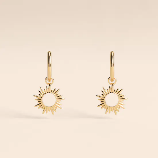 Rachel Jackson Eternal Sun Gold Plated Mini Hoop Women's Earrings