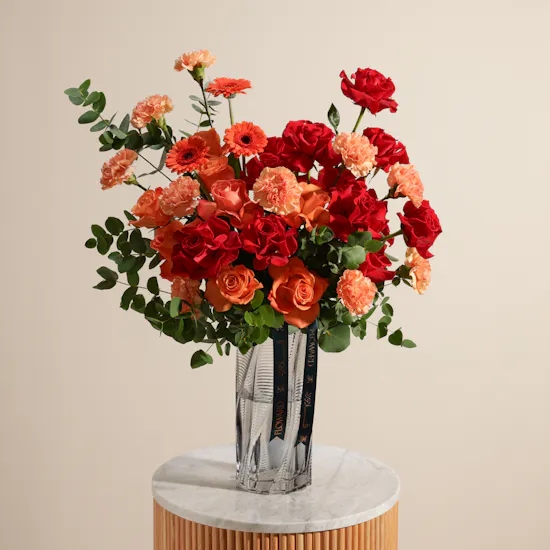 Velvet Ember Flower Vase