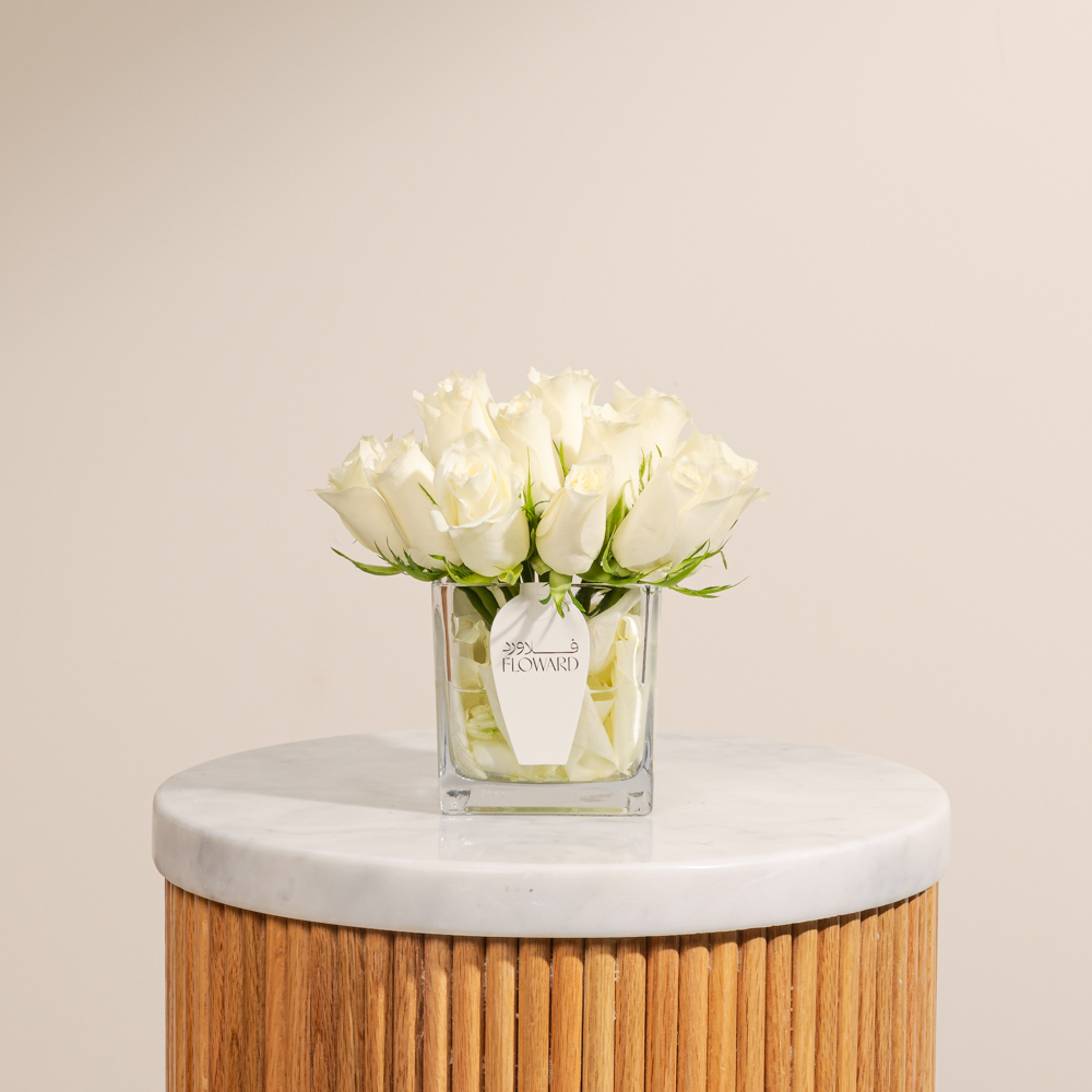 White Flowers Vase