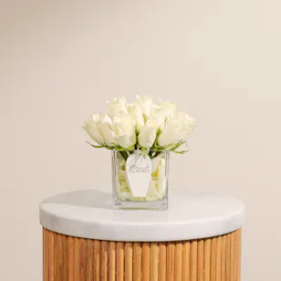 White Flowers Vase