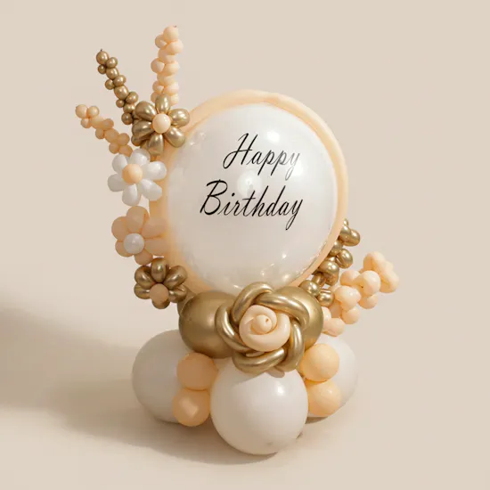 Balloonizer Flowers Happy Birthday Balloons Set