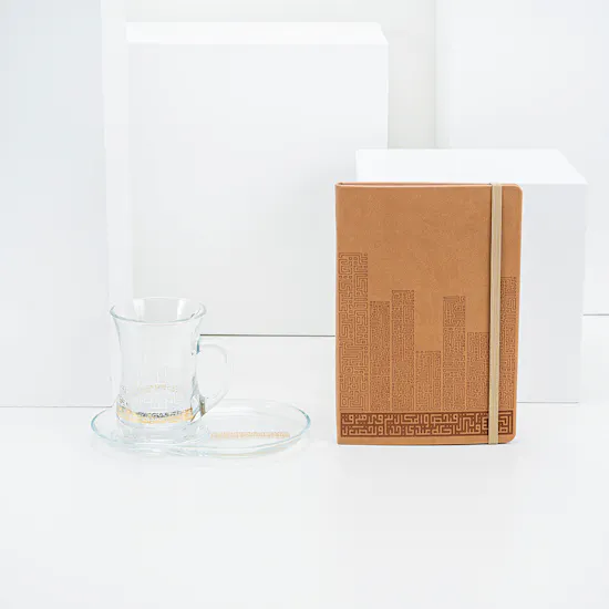 Dimlaj Abraj Glass & Notebook Set | Gold