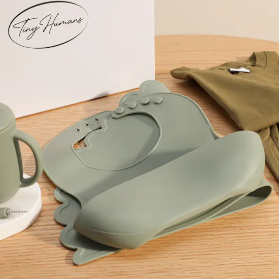 Tiny Humans Baby Boy Feeding Set