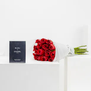 Chanel Bleu de Chanel for Him 100ml | 15 Red Roses