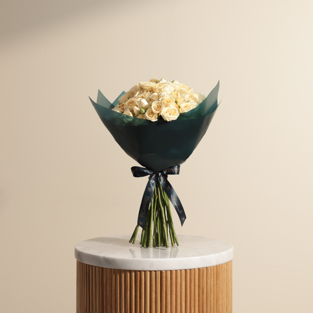 باقة بيبي جوري برتقالي فاتح مشرقة | 25 زهرة