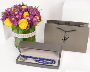 Zayan Lapis Lazuli Rosary with Silver | Blooms Vase Zayan Lapis Lazuli Rosary with Silver | Blooms Vase