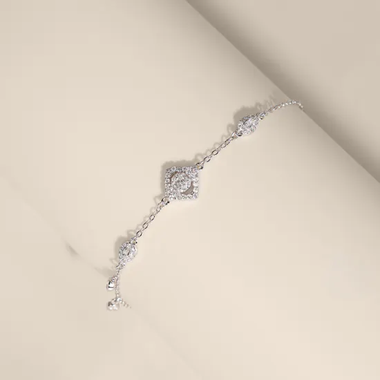 Hilia Dazzling Silver and Zircon Women's Bracelet