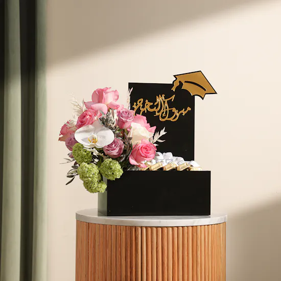Floward Graduation Chocolate Box | Delicate Roses