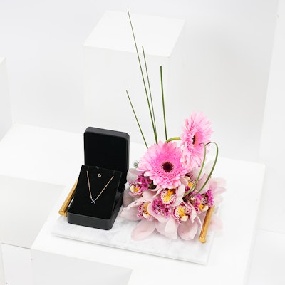 Nava Jewelry with Pink Blooms 