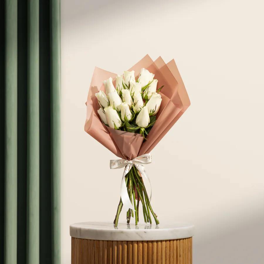 Endless Purity Roses Bouquet 6