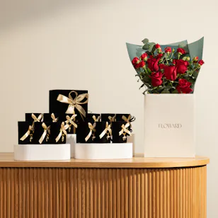Floward Graduation Book Chocolate Favors | Joyful Flower Bouquet