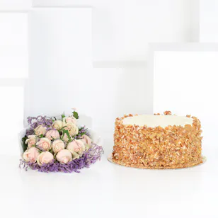 Magnolia Bakery Carrot Cake | Pink Bouquet Magnolia Bakery Carrot Cake | Pink Bouquet