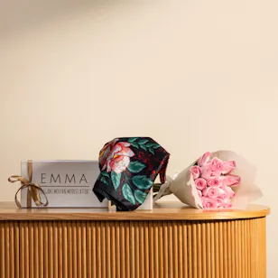 Emma Secret Garden Scarf for Women | Charming Flowers Bouquet