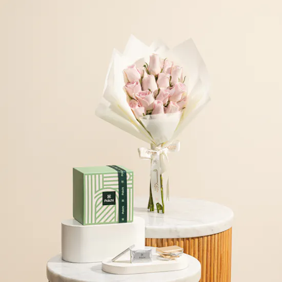 Patchi Classic Chocolate Box | I Love You Balloon and Flowers
