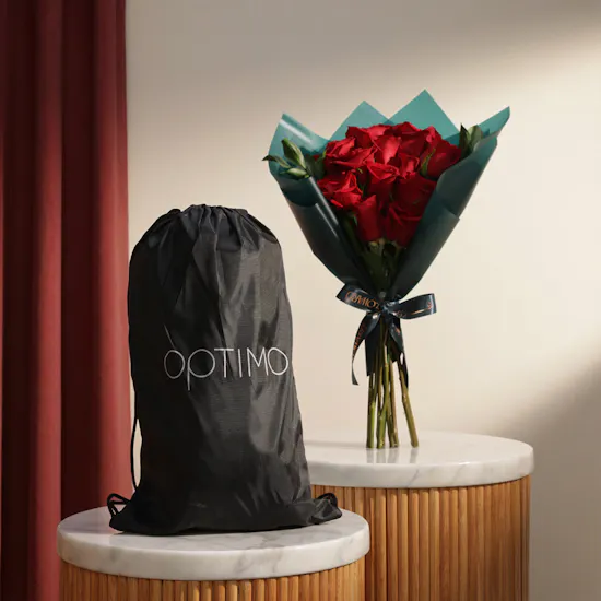 Optimo Membership Voucher and Original Gloves | The Language of Love Roses Bouquet