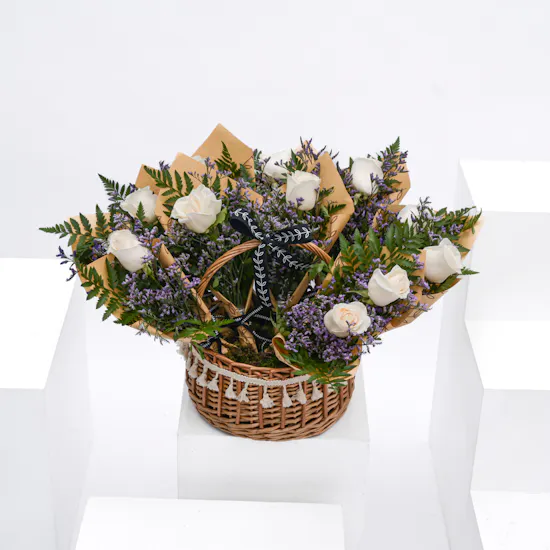 Elegant Flowers Basket