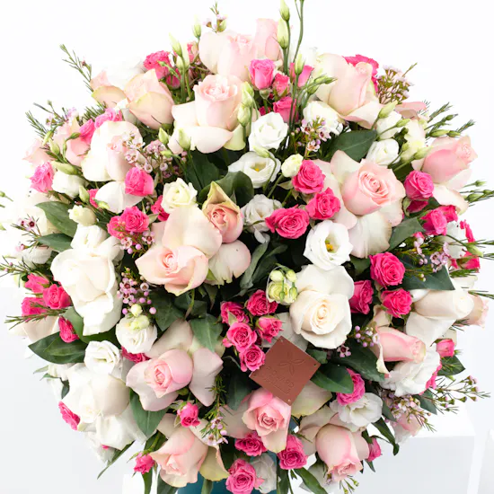 Pinky White Blossom | Green Vase