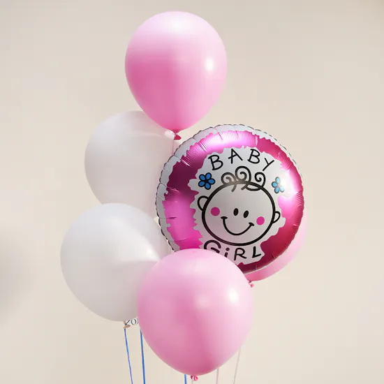 Floward Pink Baby Girl Balloon Set