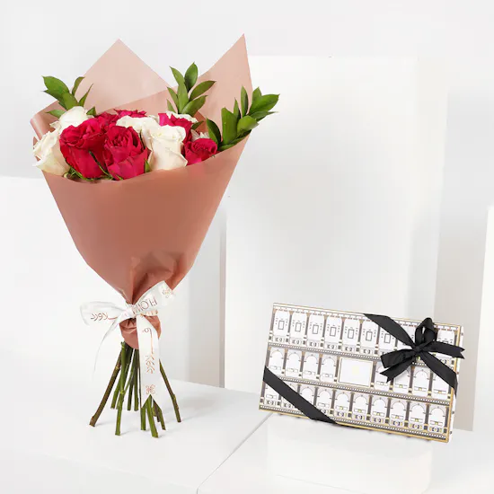 Abucci Chocolate Box Small Size | Rose Bouquet