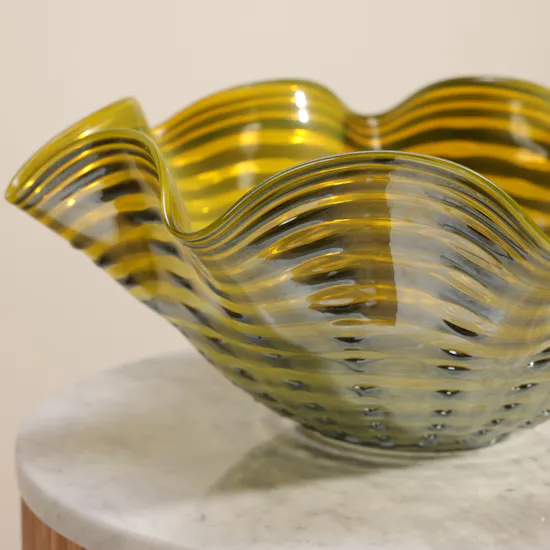 Floward Yellow Glass Vase
