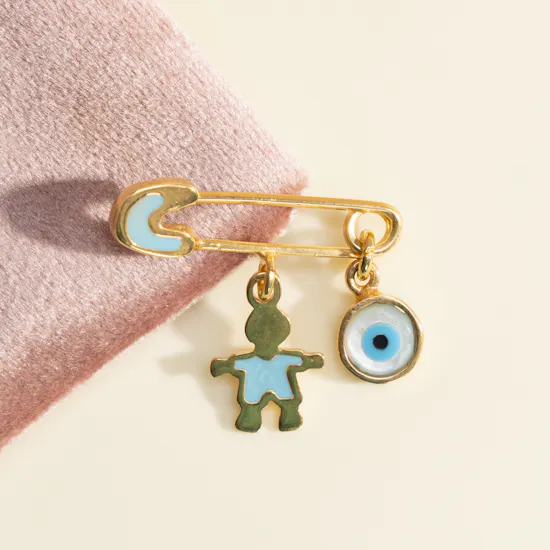 Hrh Gold Plated Little Star Baby Boy Pin