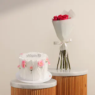 NQ's Bakery Get Well Soon Blooms Cake | Warm Wishes Flowers