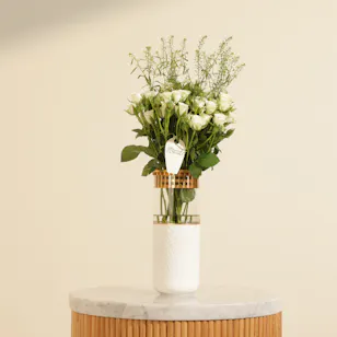 Otantik Luxury Majlis White Flower Vase