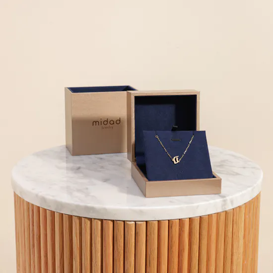 Midad Letter Noon Bracelet | 18 k gold
