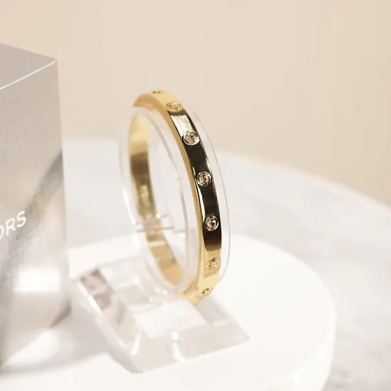 Michael Kors Logo Gold Tone Women's Bangle