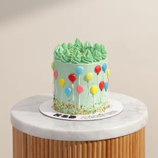 Floward Personalized Pistachio Balloons Cake