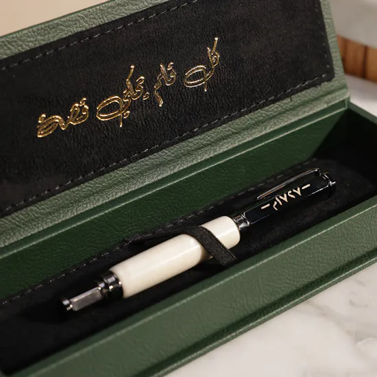 Bilqalam Titanium Founding Day Pen | Luminous Flower Vase