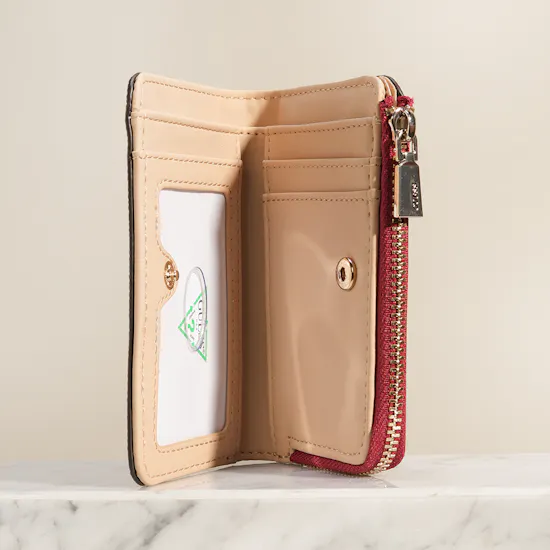 Guess Laurel II Slg Women Red Small Zip-Around Wallet